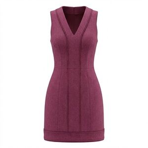 Banana Republic Berry Red Sleeveless Sheath Dress Size 00P Office Business